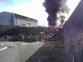 Požár skladu pneumatik 2012